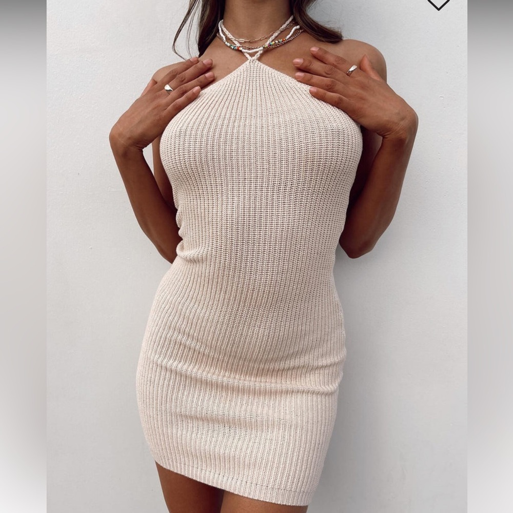 Princess Polly Dayna Mini Dress Beige